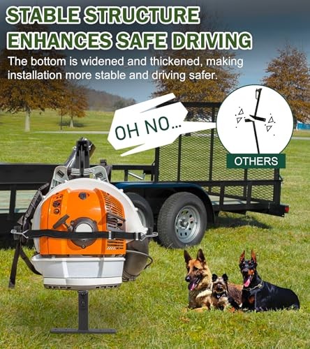 Backpack Blower Rack for Trailers Universal Storage Holder with Adjustable