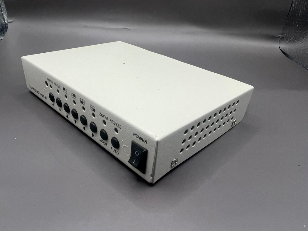 4CH Color QUAD System Video Splitter CCTV DVR Camera Processor w/ Remote Control