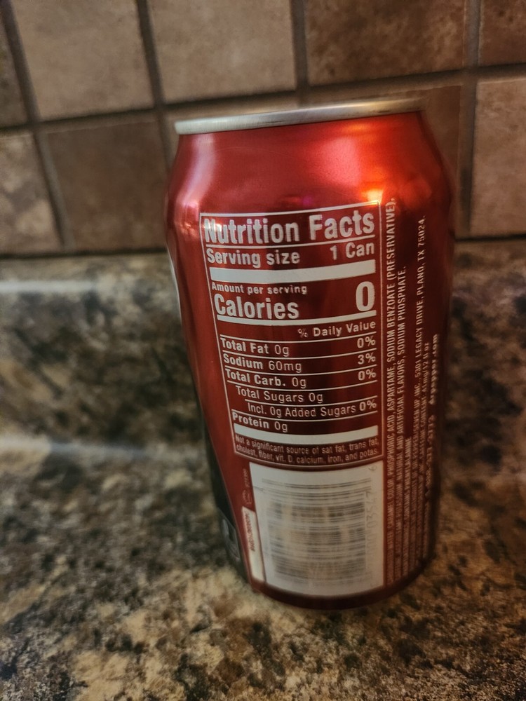 UNOPENED + SEALED Empty Dr Pepper Zero Sugar Can 2024