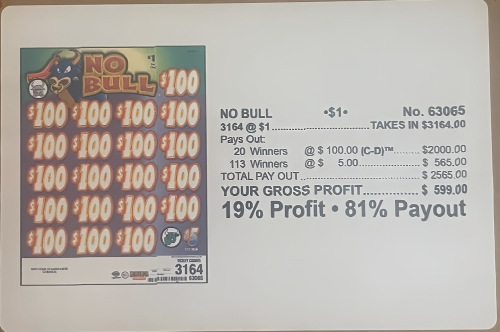 New Pull Tickets - Chip Tickets - No Bull