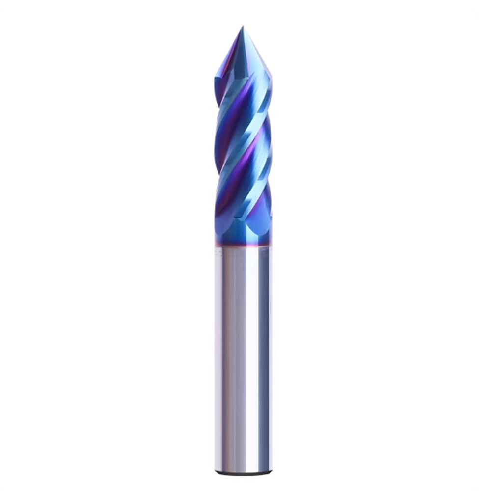 1Pcs 6mm Solid Carbide Drill Mill 4 Flute 60 Degree - AlTiN Coated