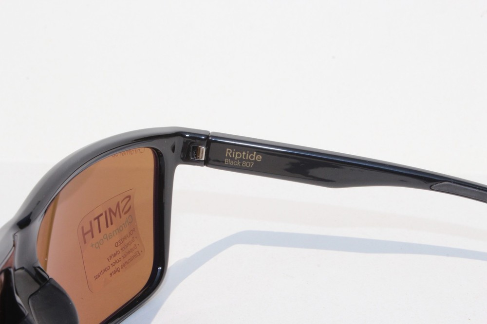 SMITH OPTICS Riptide POLARIZED Sunglasses Black/ChromaPop+ Bronze $229