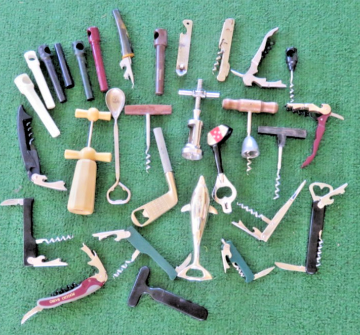 Various Vintage Wine Openers, Corkscrews & Bottle Openers