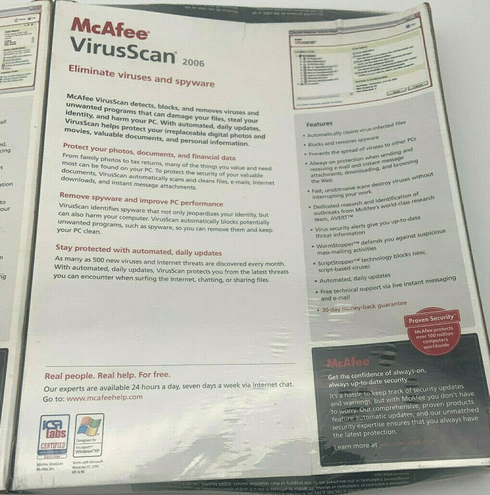 McAfee VirusScan 2006&Personal Firewall Plus 2006 Vintage Security Software NOS