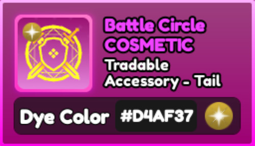 World Zero WZ - COSMETICS - #D4AF37 (GOLD) - ACCESSORY - TAIL
