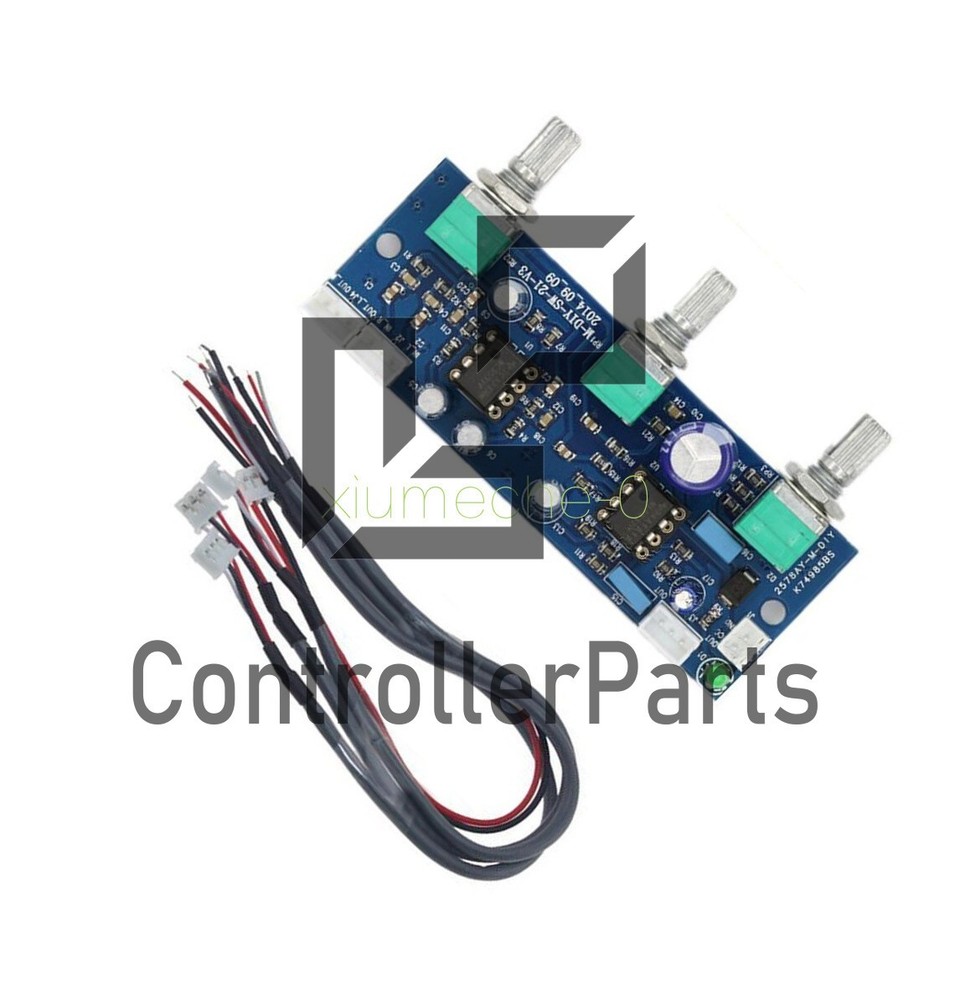 DC 12V-24V Low-pass Filter NE5532 Subwoofer 2.1CH/Pre-Amplifier Preamp Board