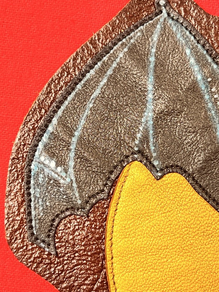 WWII "VF(N) -90" ("Bats") USN Night Fighter LEATHER JACKET PATCH, Multi-layer