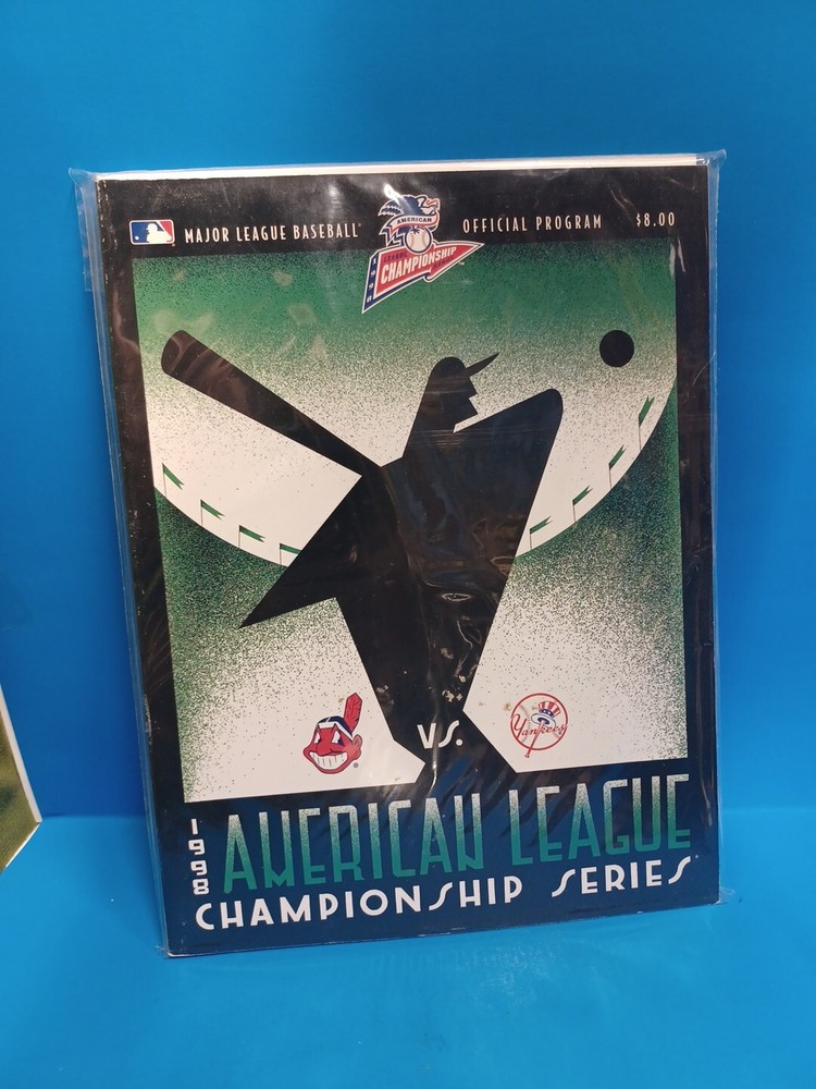 1998 ALCS Program - Yankees vs Indians Derek Jeter MVP (A5 )