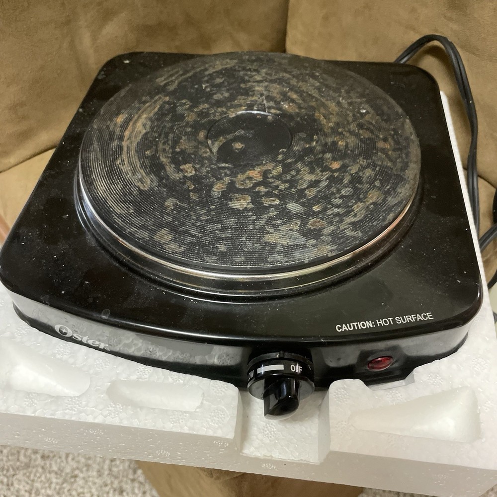 OSTER SOLID SINGLE BURNER 900W WITH ADJUSTABLE TEMPERATURE Hot Plate