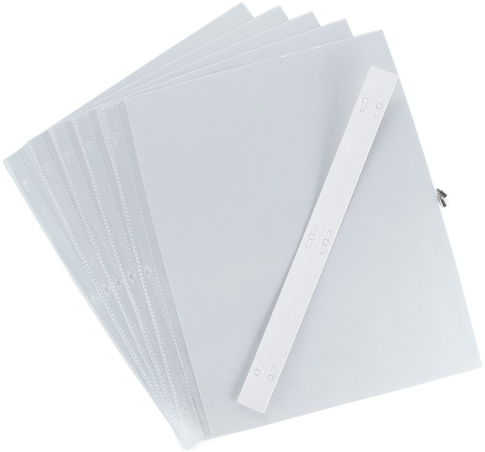 Pioneer Universal Top-Loading Page Protectors 5/Pkg, 12"X15" (W/White Inserts)