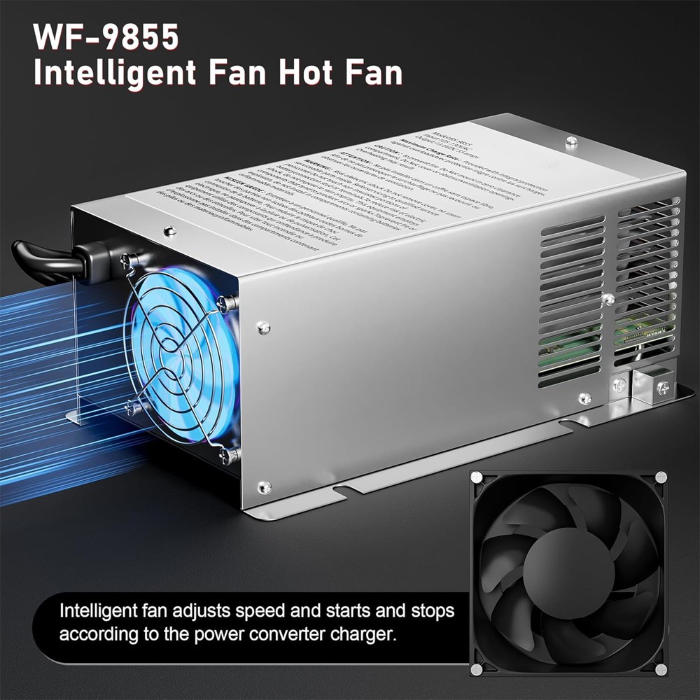 Converter 55 Amp Deck Power Converter Charger For RV Trailer Camper WF-9855 12V