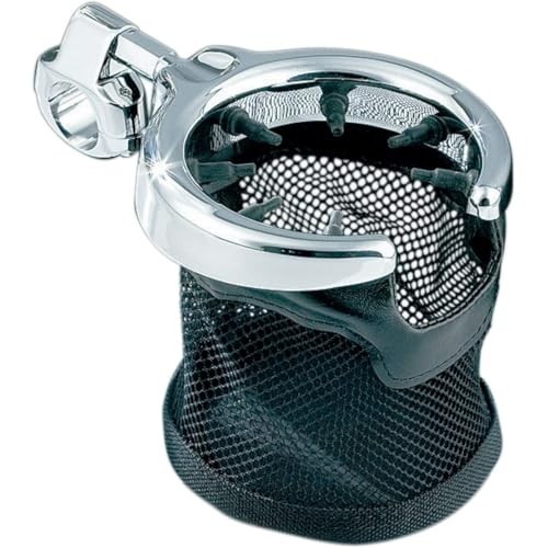 1422 Motorcycle Handlebar Accessory: Drink/Cup Holder with 1" Diameter Chrome