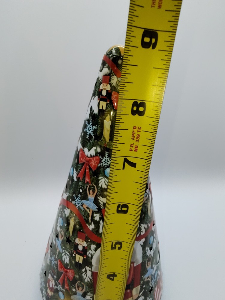 Cheryl’s Christmas NUTCRACKER SUITE red Tin Tree Tea light Luminary