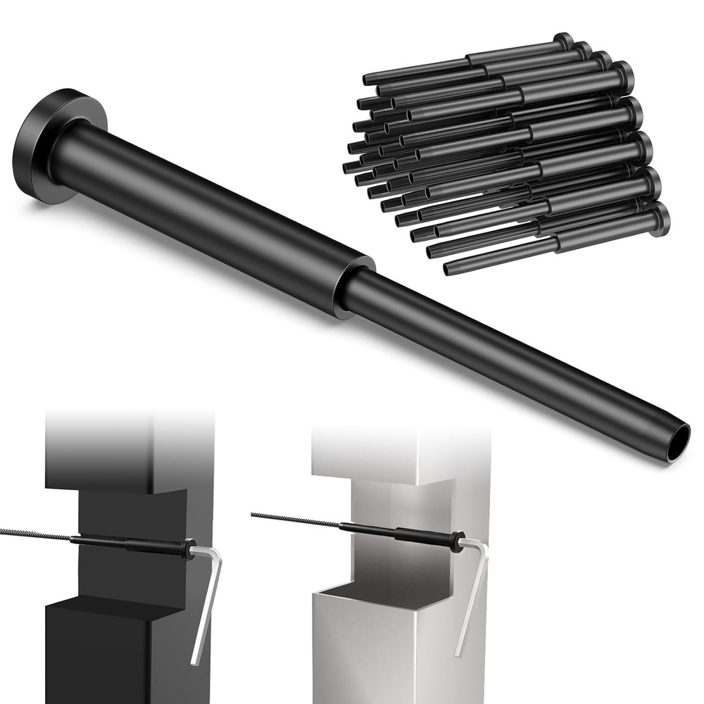 30 Pack Black Invisible Cable Railing Kits for Wood/Metal Posts