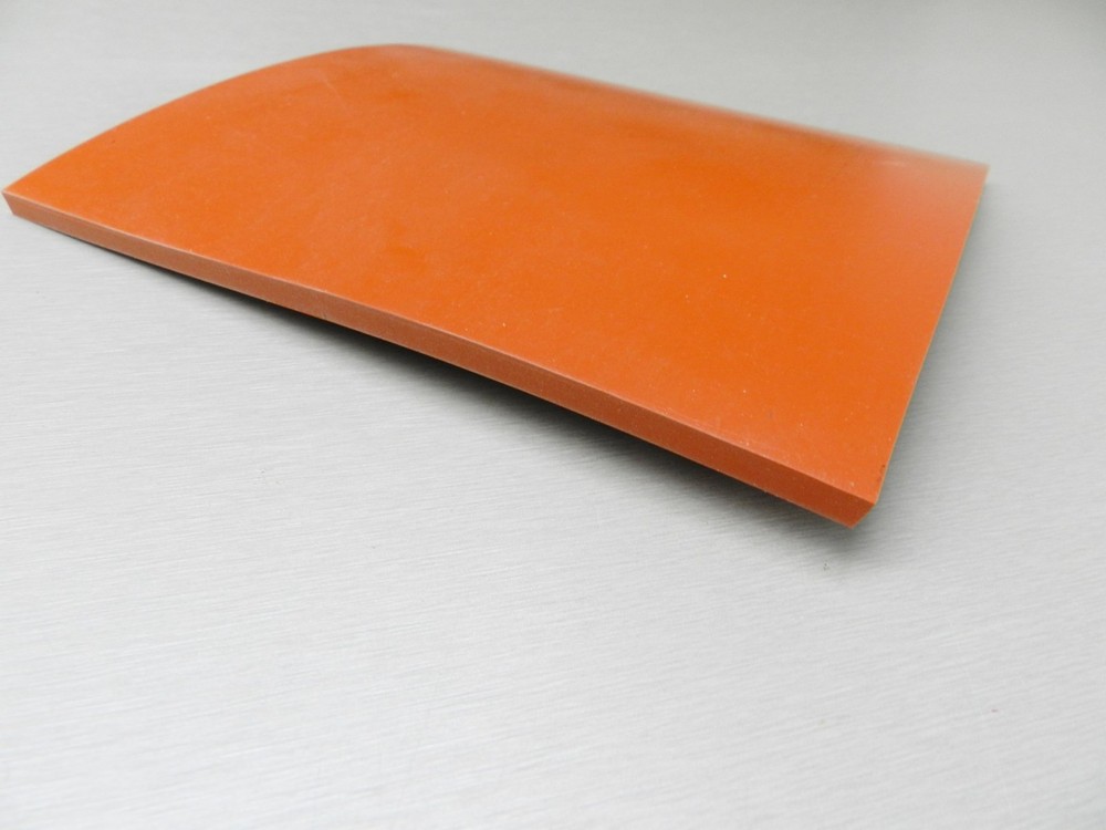 4" Square 1/4" Thick Silicone Rubber Sheet High Temp Solid Red/Orange Grade 4x4"