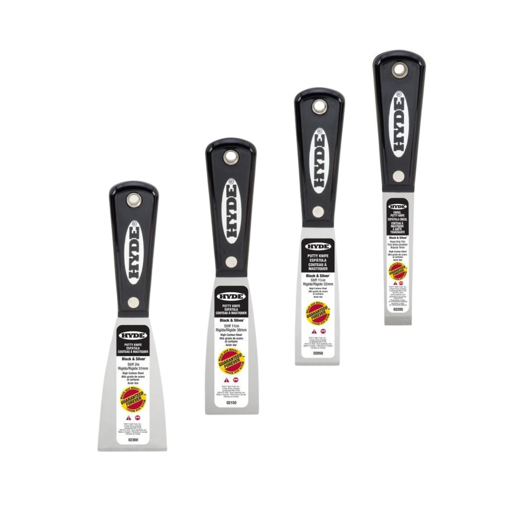 Hyde Tools - Stiff Black & Silver Putty Knife