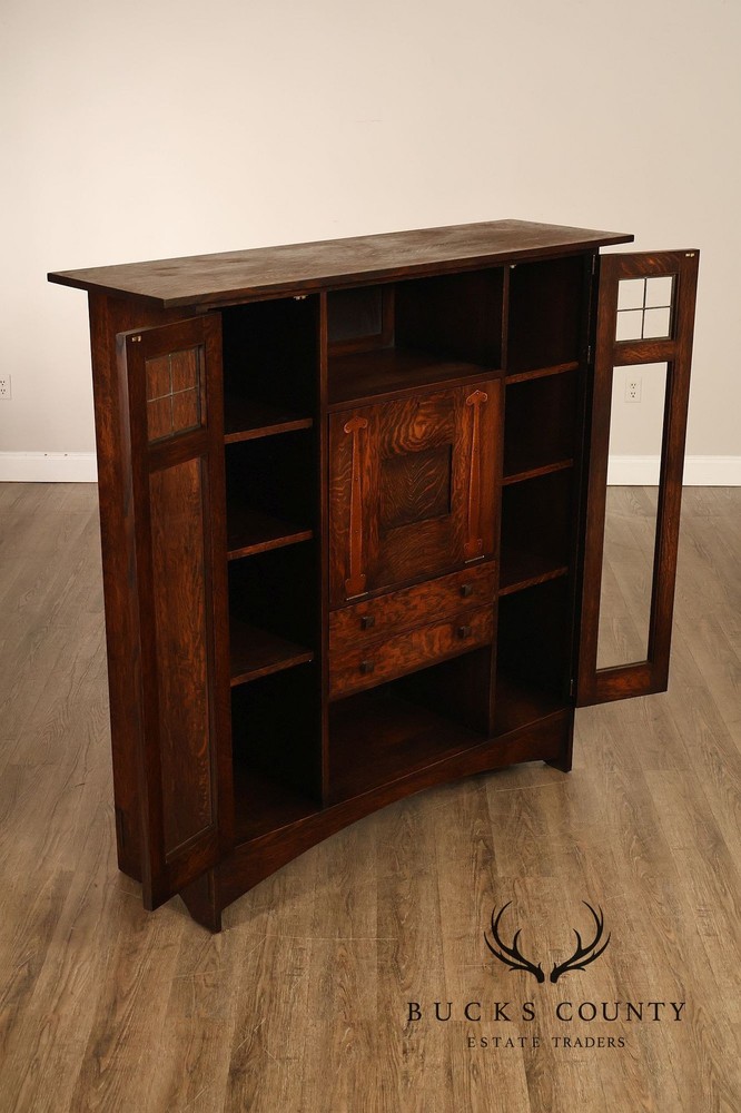 Warren Hile Studio Mission Oak Drop Front Desk