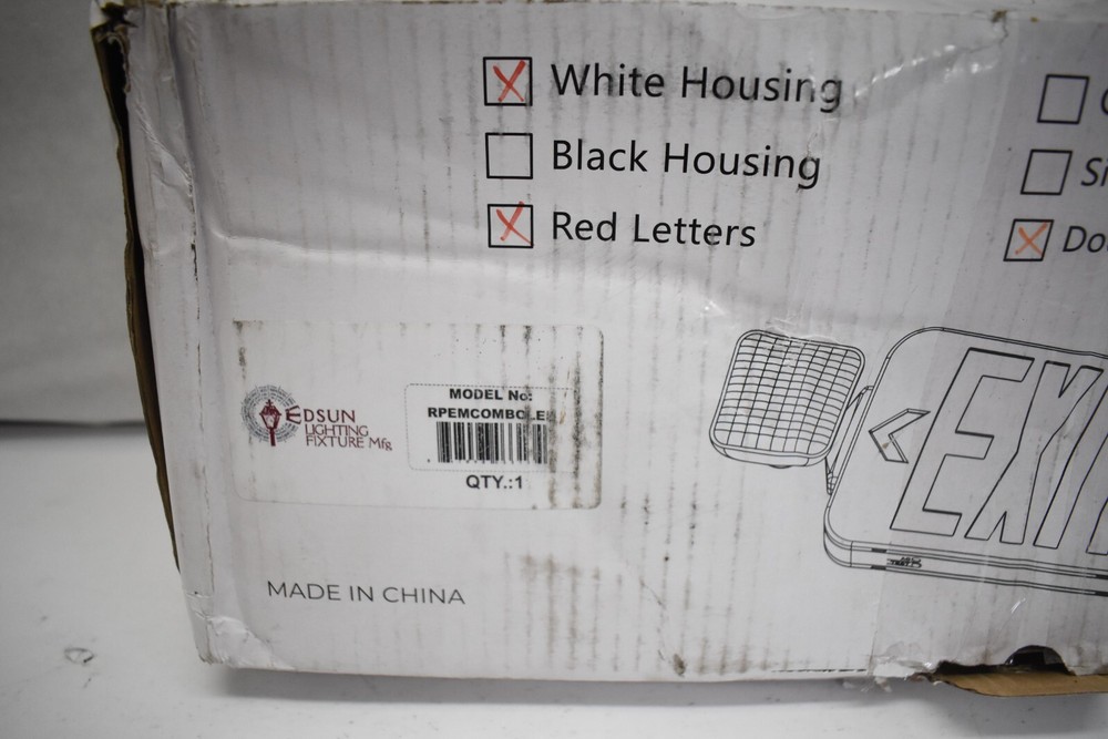 Exit Sign Emergency Light High Output Double/Single Face Red Letters