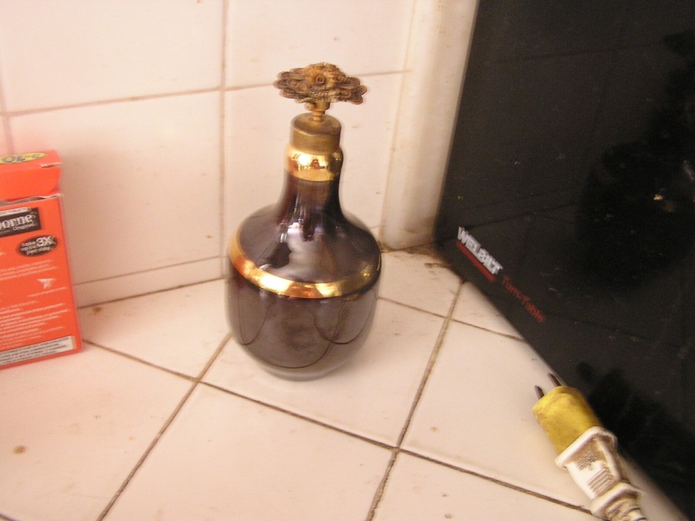 Vintage Perfume Bottle with Flower Atomizer