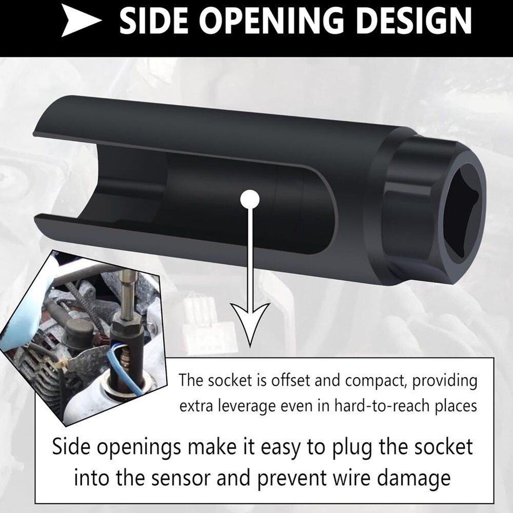 Oxygen Sensor Socket 7/8'' (22mm) 6-Point O2 Sensor Socket Wrench Removal Instal