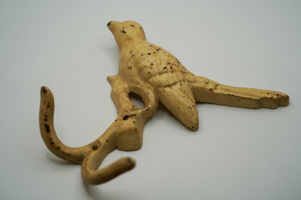 Vintage Cast Iron Bird Coat Hook B5