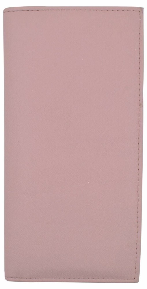 Basic PU Leather Checkbook Covers Light Pink