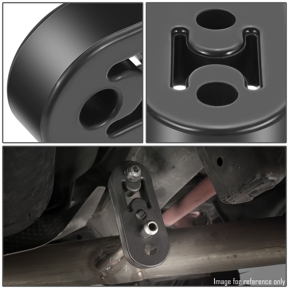 2Pcs 4 Hole Polyurethane Exhaust Tail Pipe Hanger Insulator Mount Holder Bracket