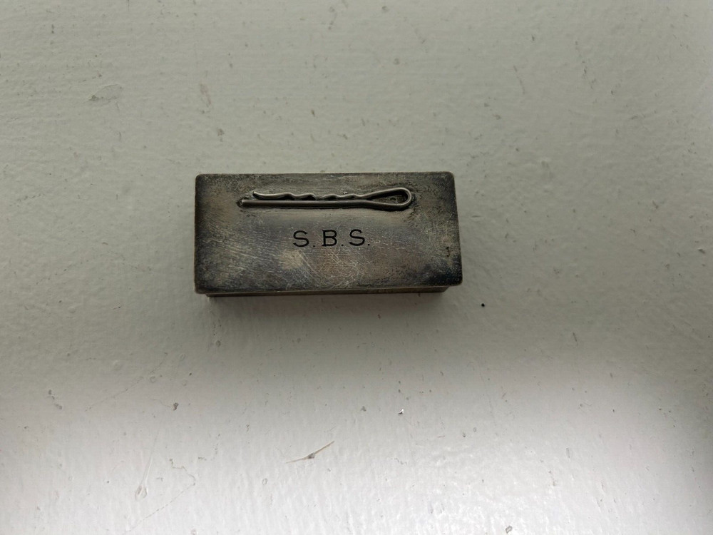 VTG Sterling Pillbox/Bobby Pin Box