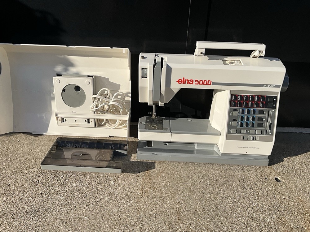 Elna 5000 Computer Sewing Machine w/ Pedal, Needs Service & Repairs