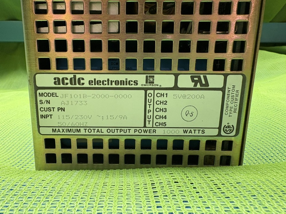 ACDC Electronics JF101B-2000-0000 Power Supply