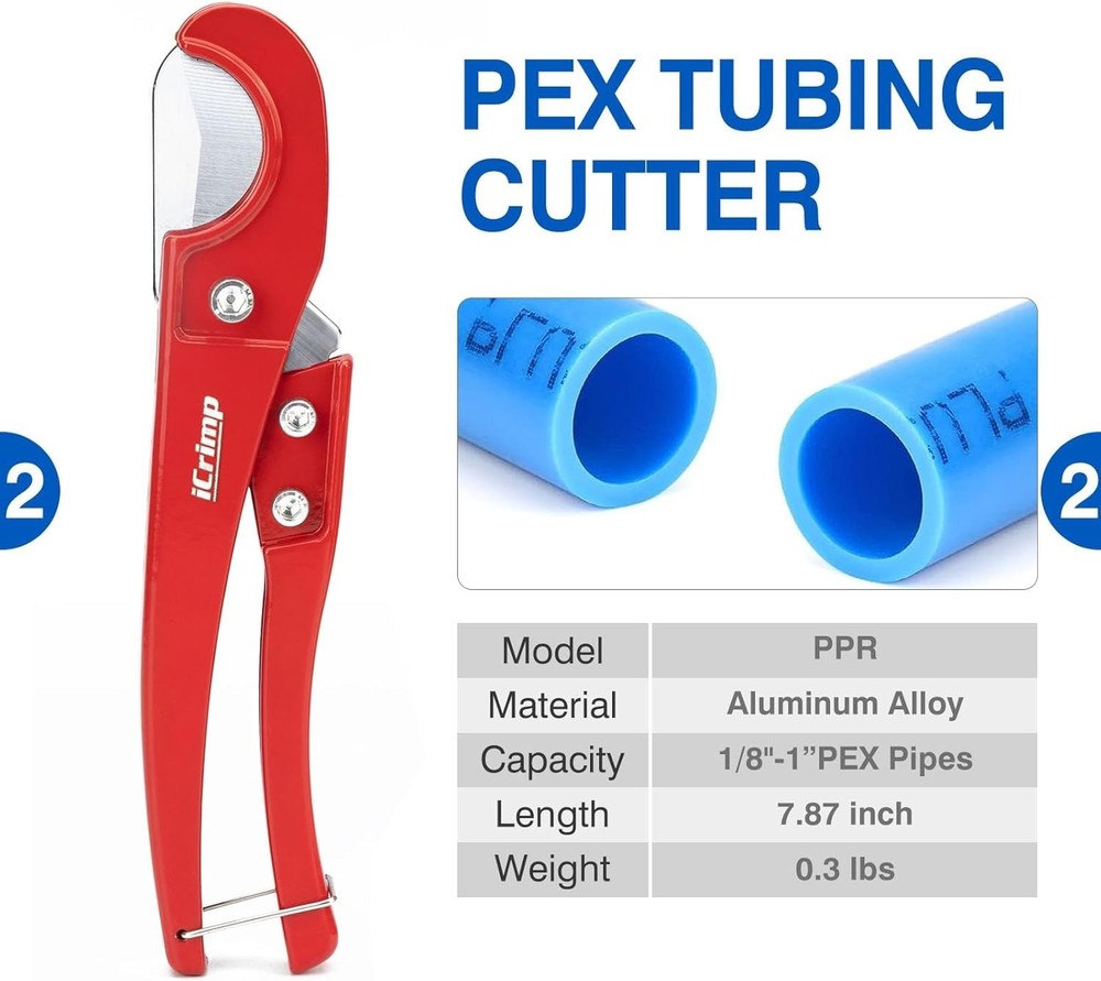 PEX Clamp Cinching Tool & 33-Piece Accessory Kit for Complete Plumbing Needs