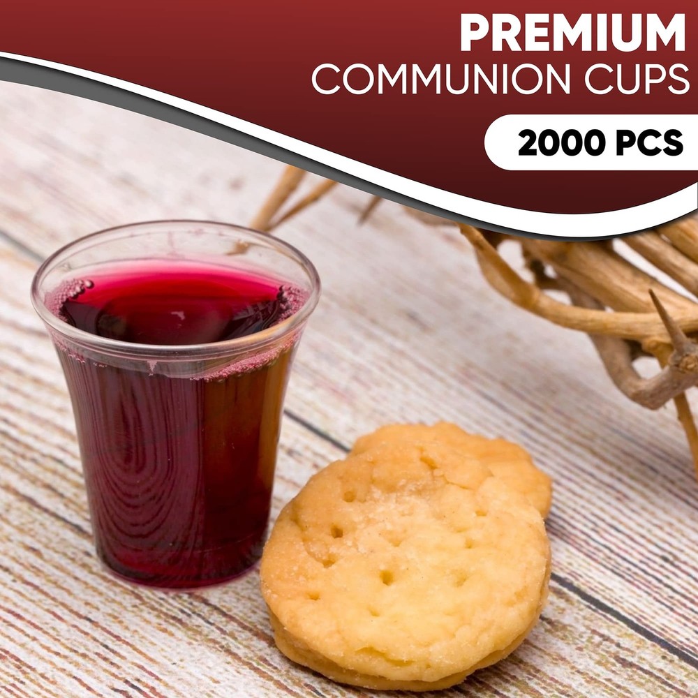 Steadfast Selections Bulk Premium 2000 Plastic Communion Cups Small, Multiple