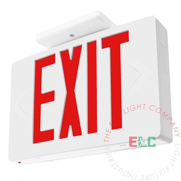 LFI Lights | Red LED Exit Light Sign | UL | LED-R-W-BB