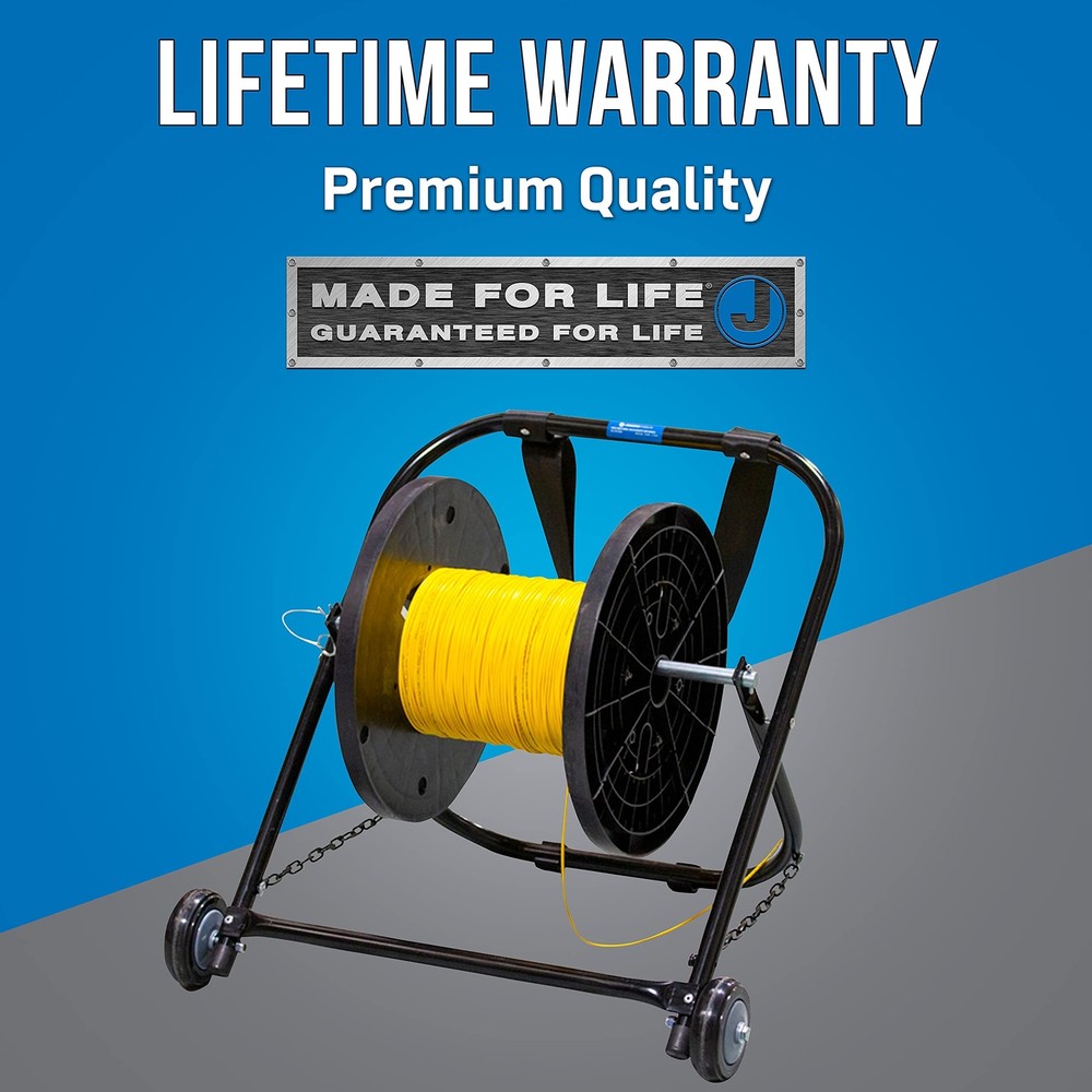 Jonard Tools CC-2721WS High Durability Steel Cable Caddy with Wheels and Pull...
