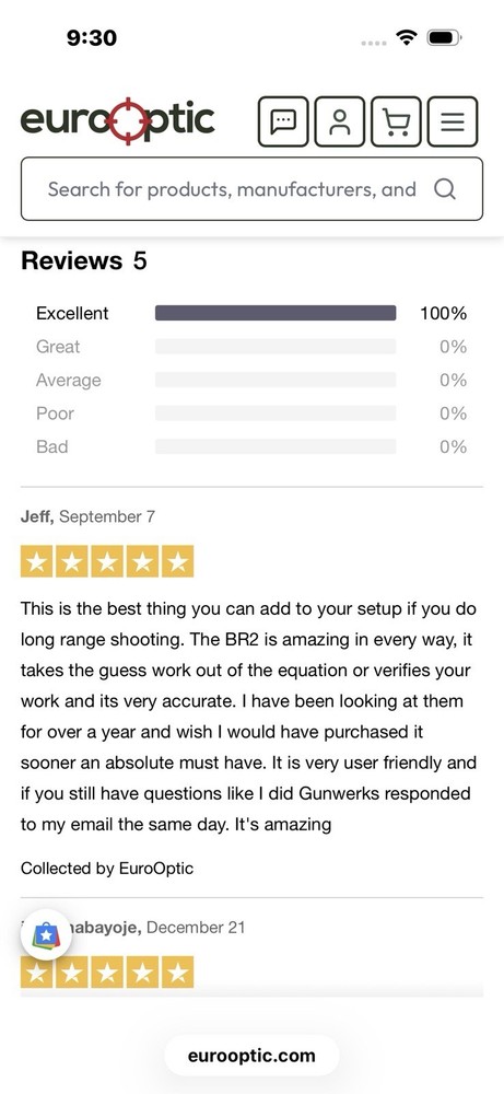 Gunworks True Pulse F7-BR2 Range Finder