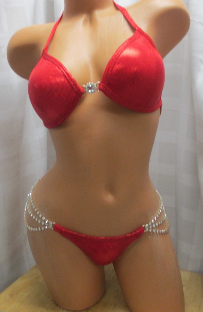 competition bikini suit RED  32B CUP SIZE SMALL