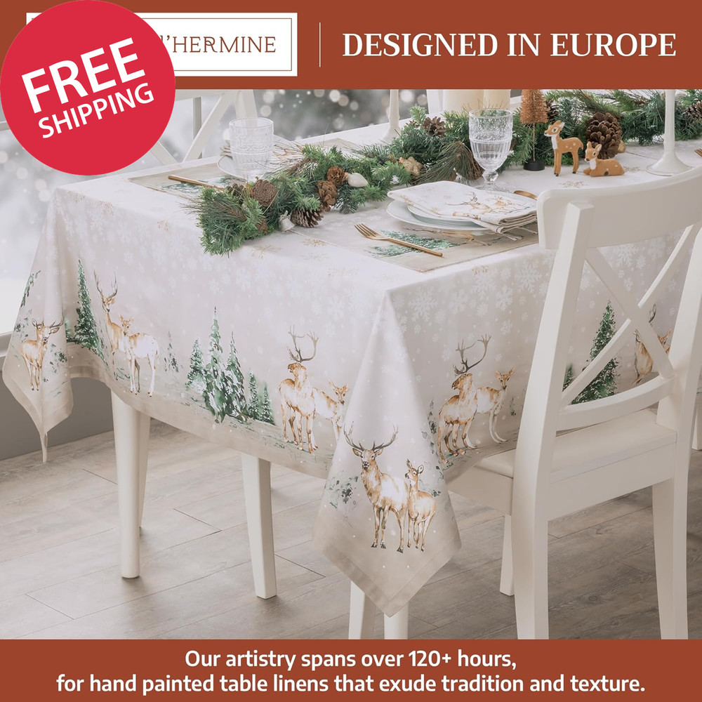 Table Cloth Rectangle Table 100% Cotton 60 X 108 Inches Fall Tablecloth Reusable