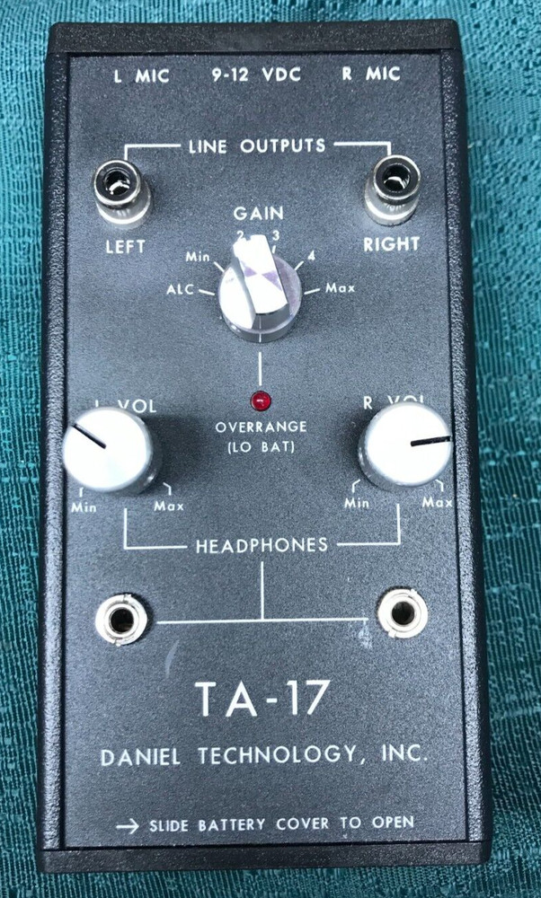 Daniel Technology TA-17 Headset Stereo Amplifier with Power Adapter - Tested