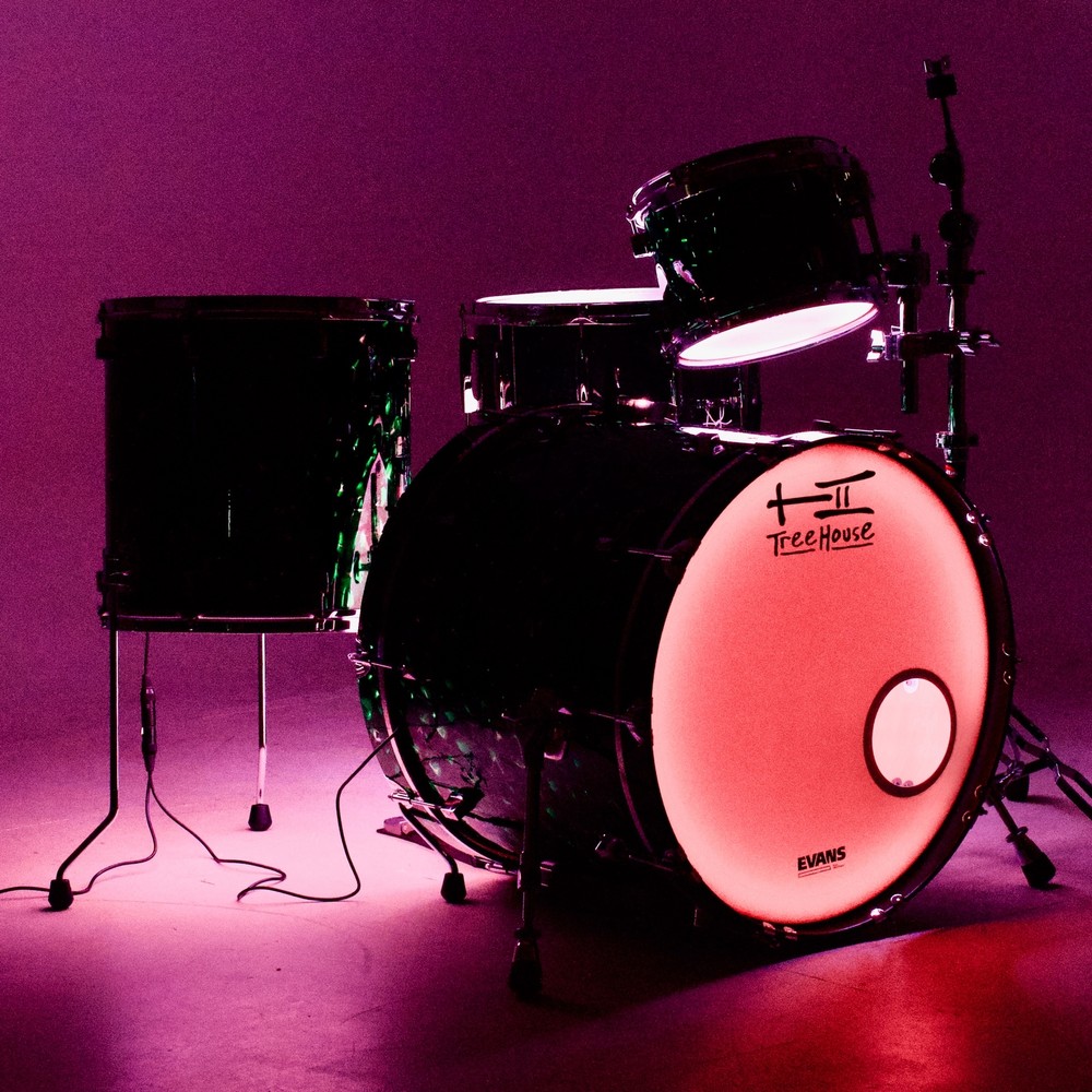 TreeHouse Custom Drums 4-piece Drumset with "drumlite" LED Internal Lighting