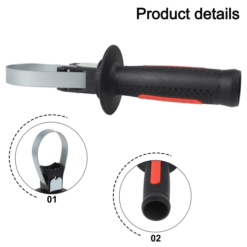 Adjustable Hammer Drill Handle Electric Tool Plastic Iron 1 x High quality