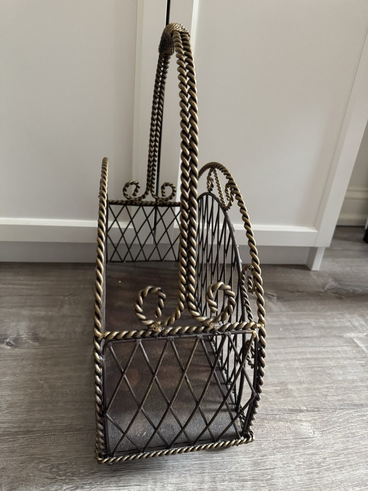 Vintage Metal Magazine Rack