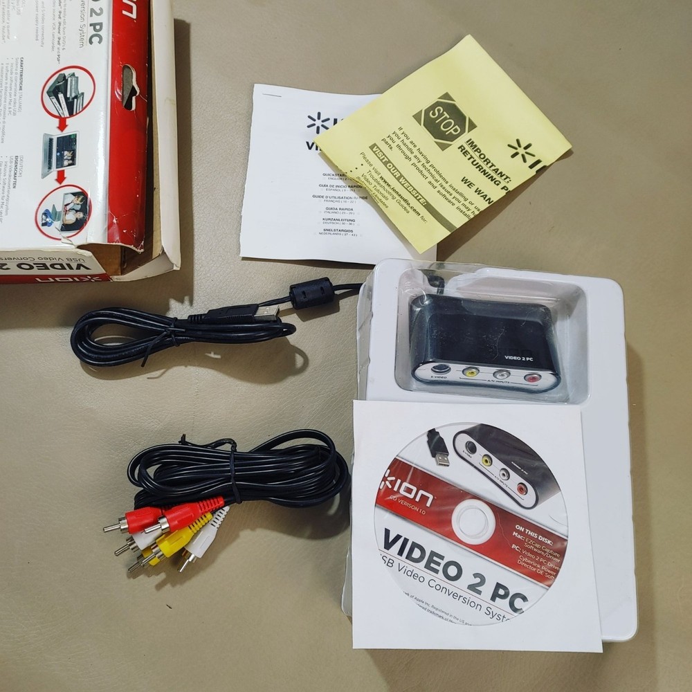 Video 2 PC USB Video Conversion System Cables Software Mac PC Compatible YouTube