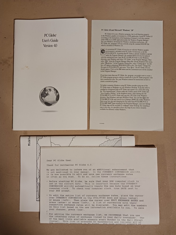 PC Globe, "Software for Everywhere", Full Map Globe for the IBM PC