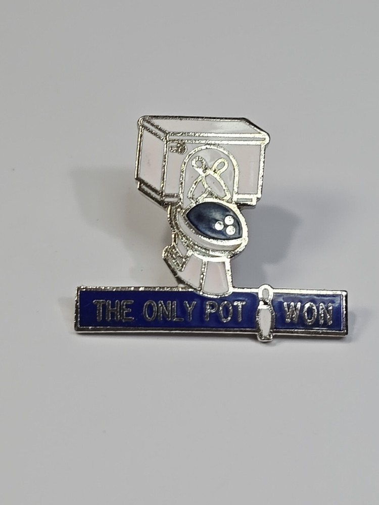 The Only Pot I Won Bowling Lapel Pin Toilet Shape