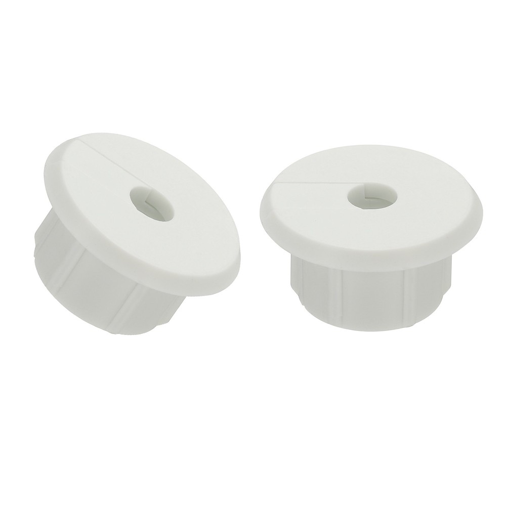 2Pcs Wall Bushing Grommet, Wall Cable Feed Through Bushings, White