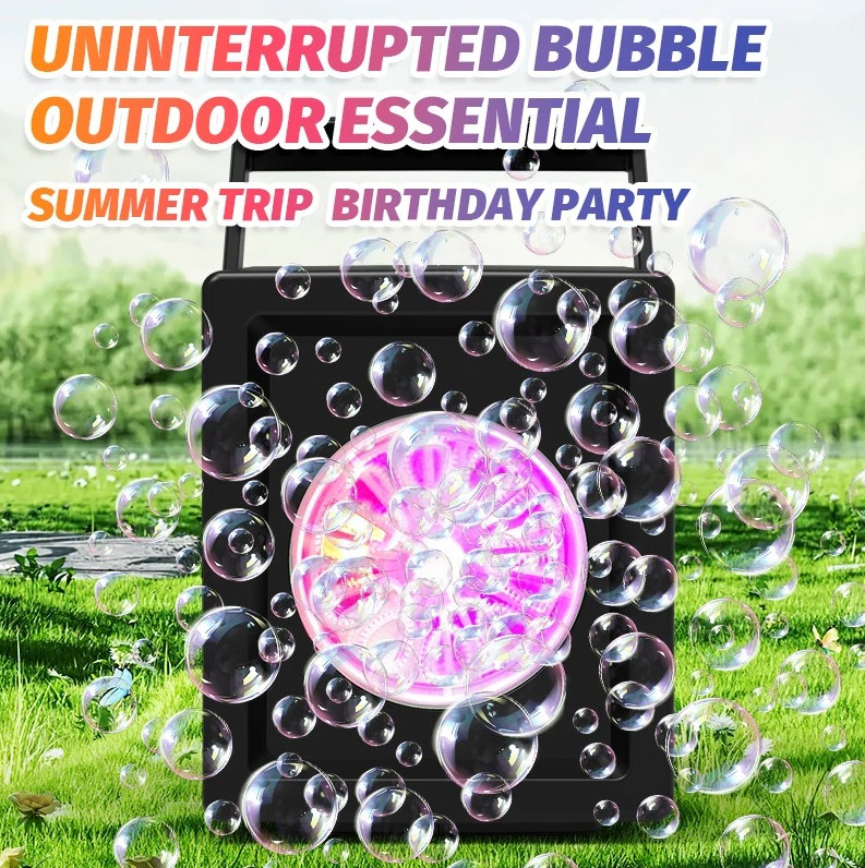 10 Hole Automatic Bubble Machine Electric Bubble Blower Toy