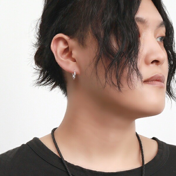 Sterling Silver 925 Plain Rounded Hoop Earring 14mm (Single)