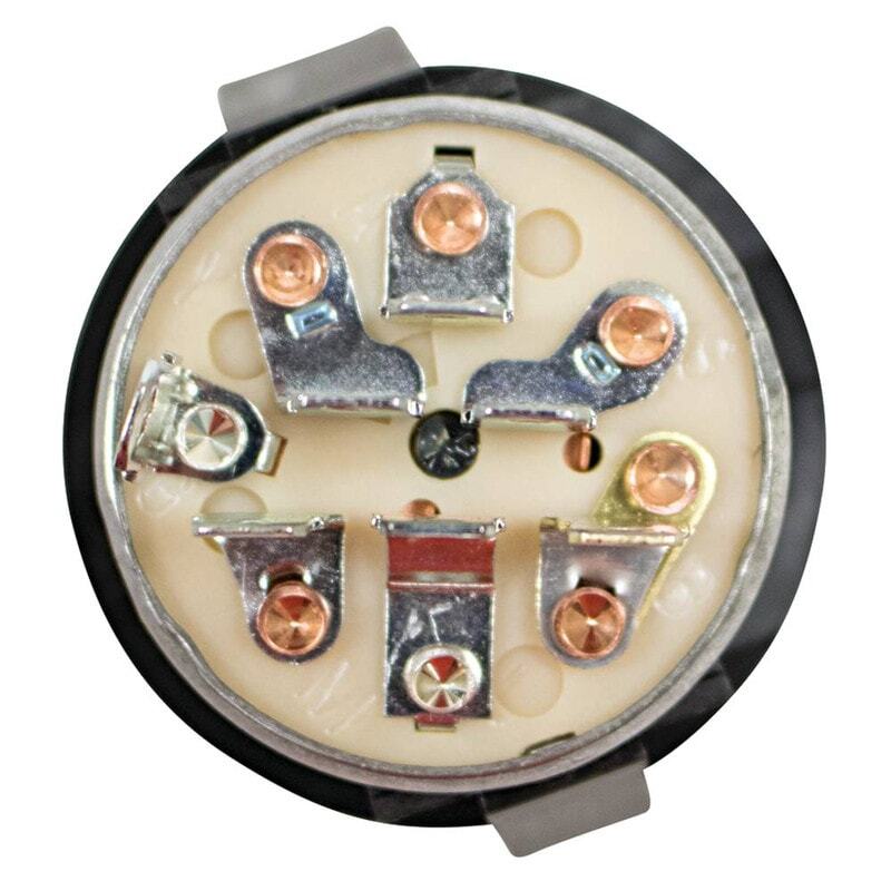 Ignition Switch for Ariens & Gravely Zero-Turn Mowers, 4 Positions, 7 Terminals
