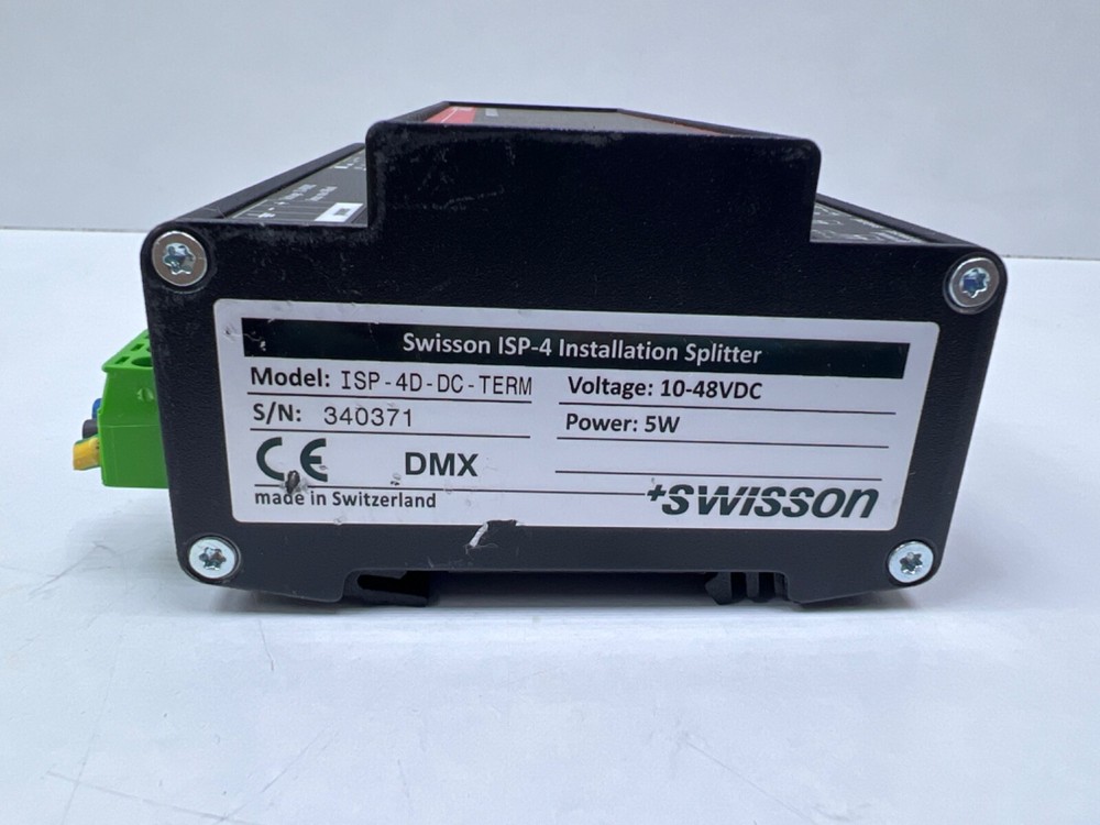 SWISSON ISP-4D-DC-TERM , 4-PORT OPTICALLY ISOLATED DMX SPLITTER