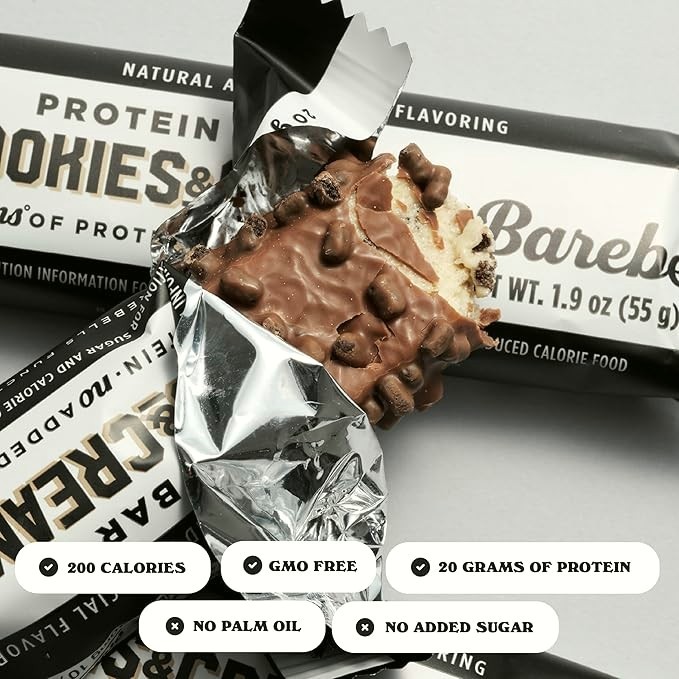 BarebeIIs Protein Bars Assorted Variety Pack , 20g Protein Snacks 10 Pack